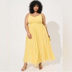 Pastel yellow Torrid Summer Maxi Size 1